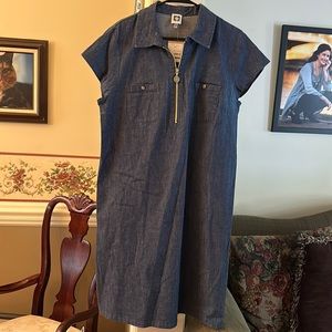 Anne Klein Blue Denim Dress